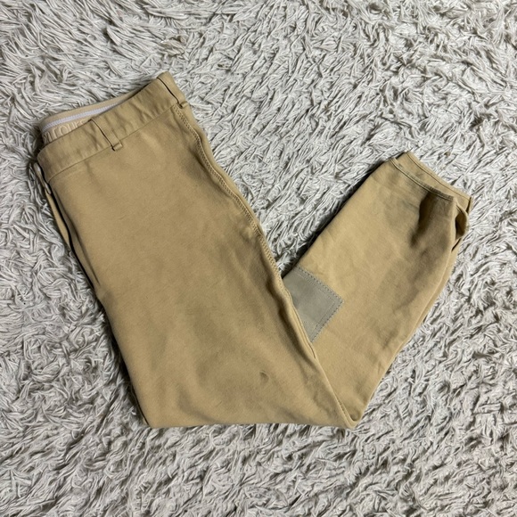Women’s Size 32 Tan On Course Knee Patch Horseback Riding Breeches - Picture 1 of 6
